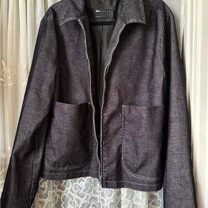 ASOS Men's Charcoal Grey Lightweight Zip Shirt Jacket